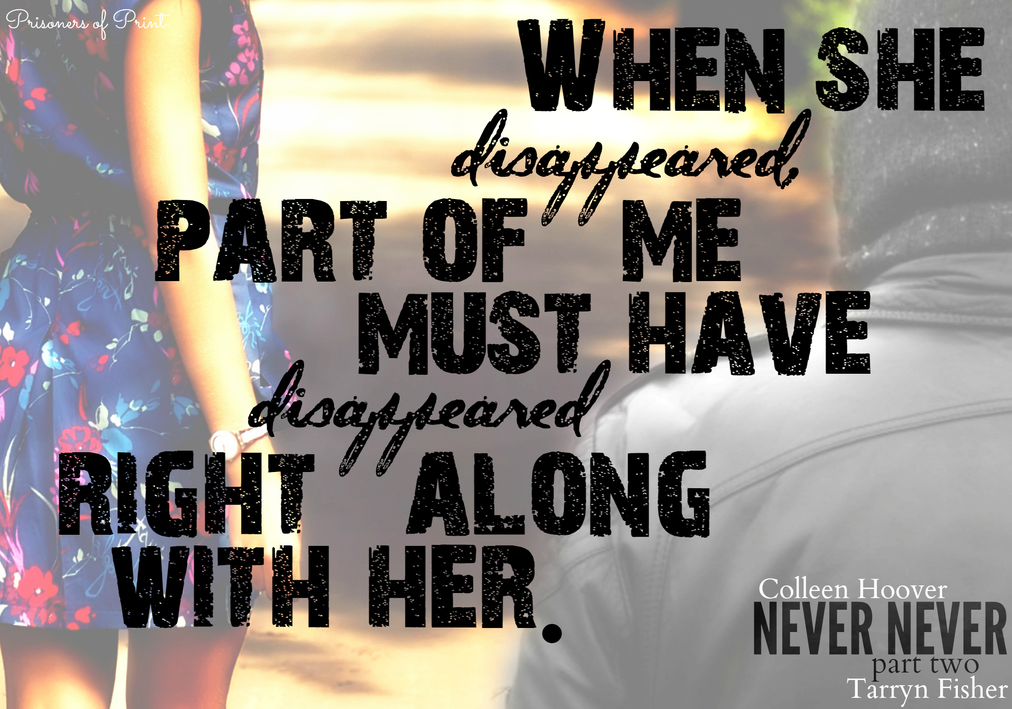 Never never Colleen Hoover. Never to part